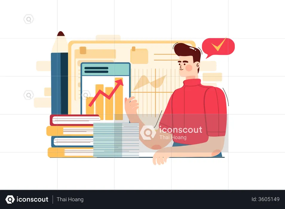 Business Report  Illustration