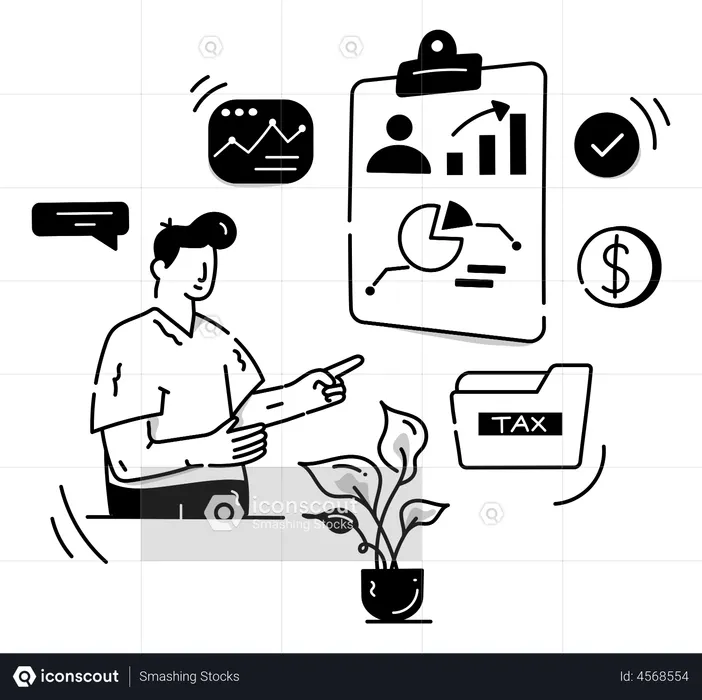 Business Report  Illustration