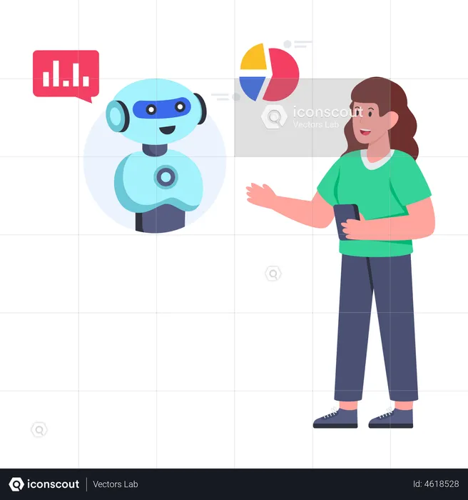 Business Robot  Illustration
