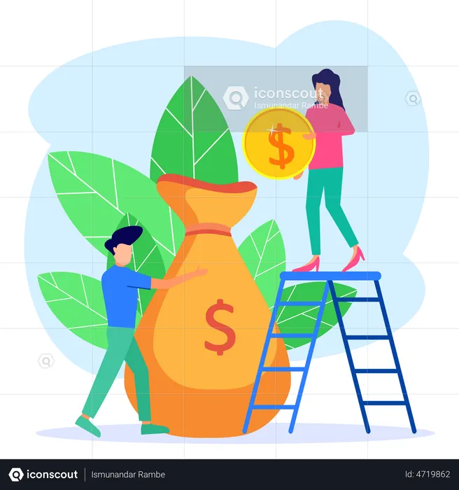 Business saving  Illustration