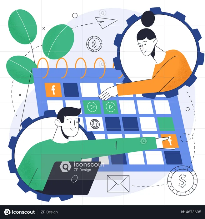 Business Schedule and planning  Illustration