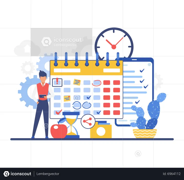 Business schedule  Illustration