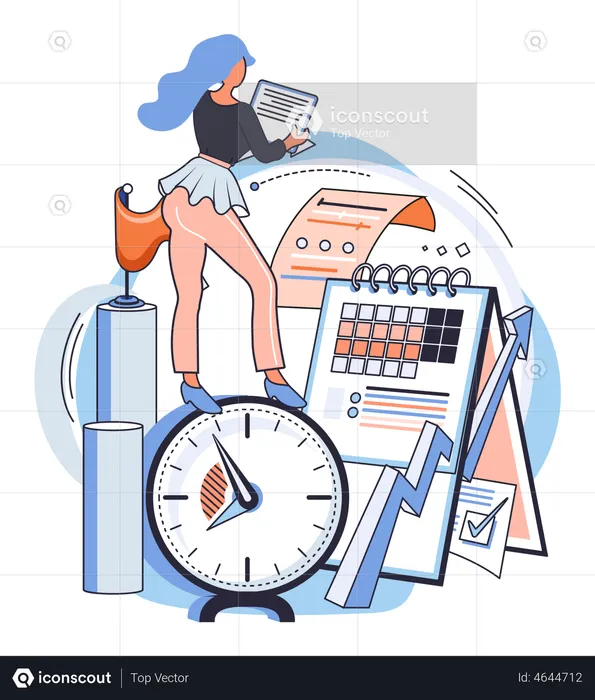 Business schedule management  Illustration