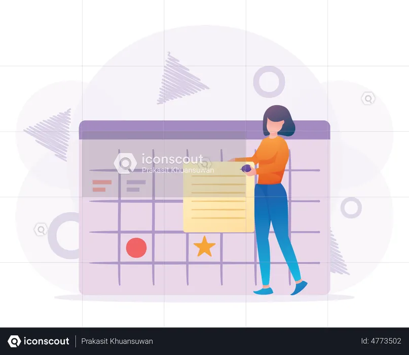 Business schedule planning  Illustration