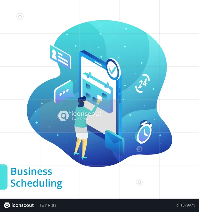 Business Scheduling  Illustration