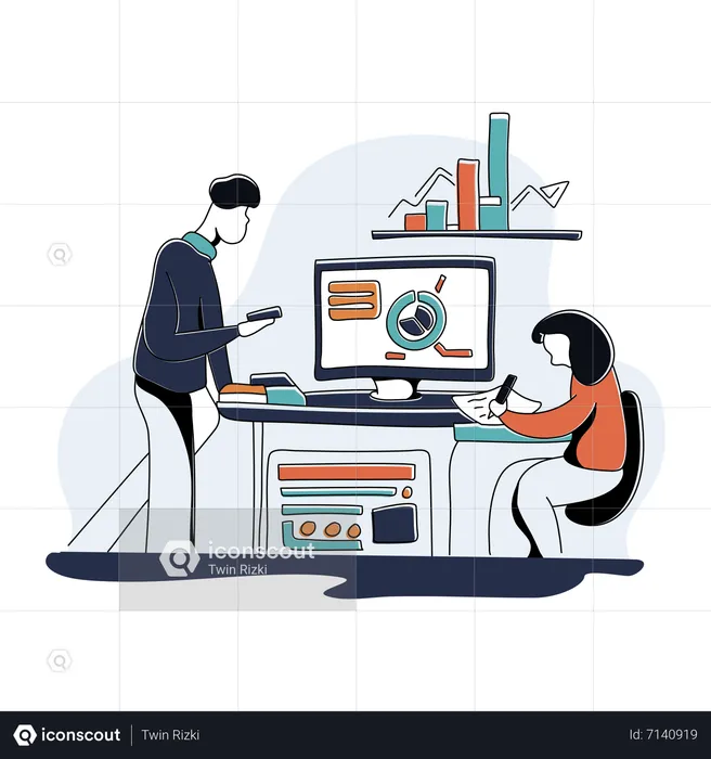 Business Simulation  Illustration
