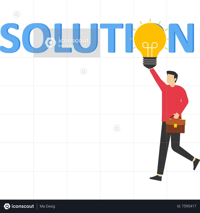 Business solution idea  Illustration