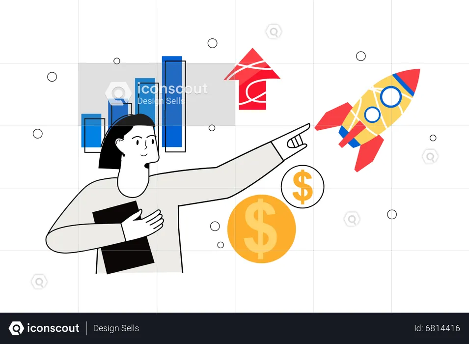 Business startup analysis  Illustration