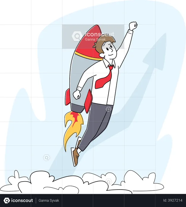 Business Startup and Career Boost  Illustration