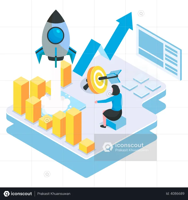 Business startup growth  Illustration