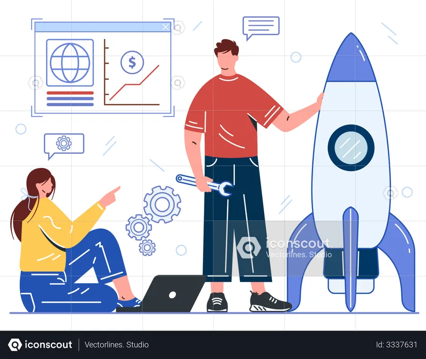 Business startup  Illustration