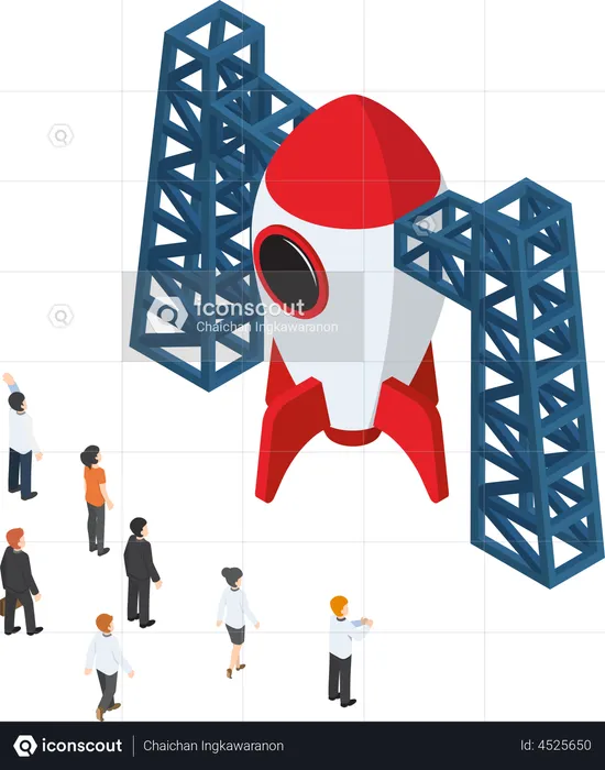 Business startup launch  Illustration