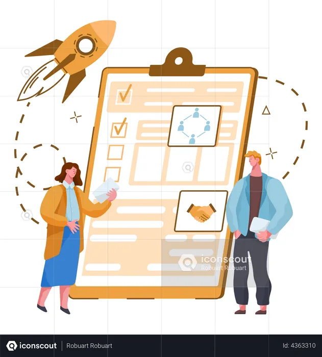 Business startup planning  Illustration
