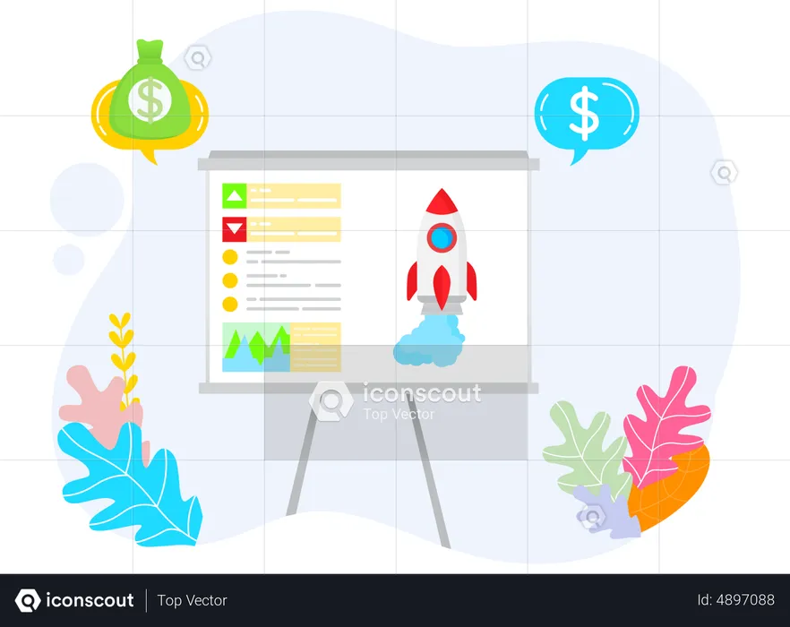 Business startup Planning  Illustration