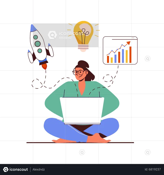 Business Startup planning  Illustration