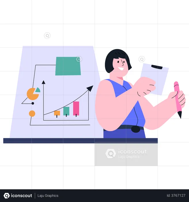 Business statistics analysis  Illustration