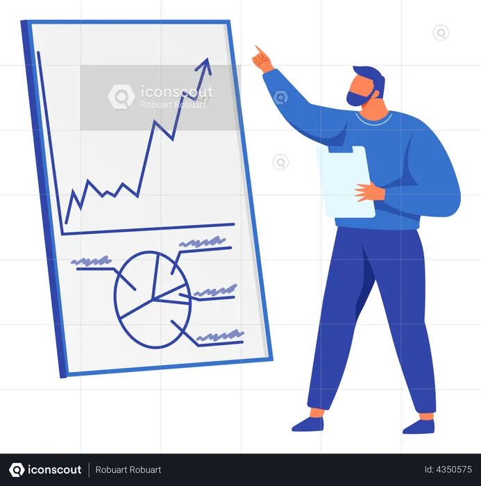 Business statistics analysis  Illustration