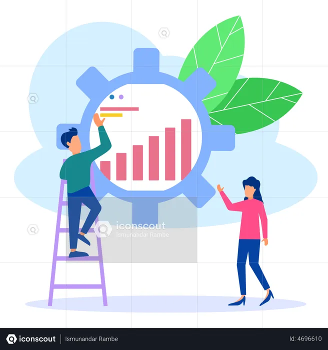 Business stats  Illustration