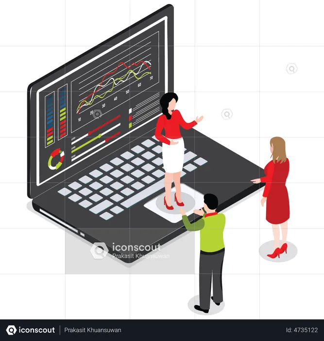 Business stats  Illustration