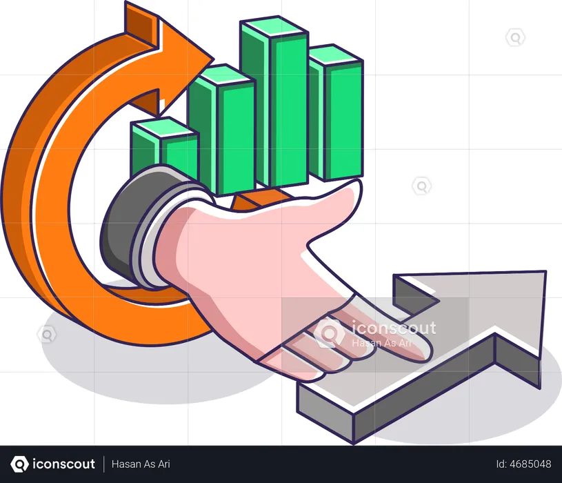 Business stats  Illustration