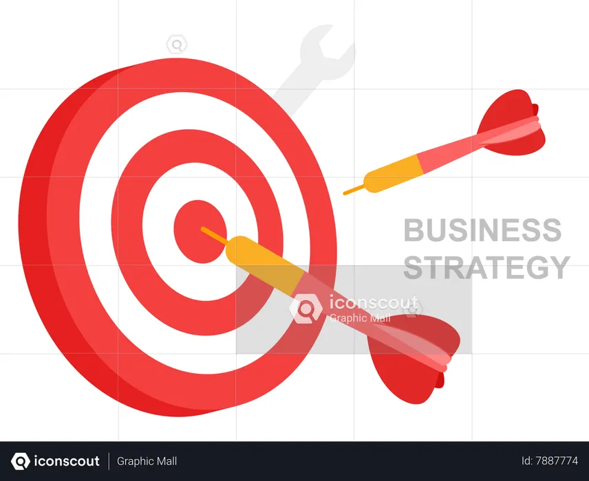 Business strategy and management concept  Illustration