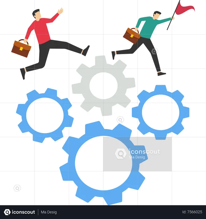 Business strategy to create successful team  Illustration