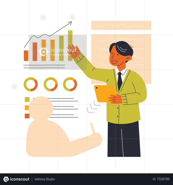 Business success presentation  Illustration