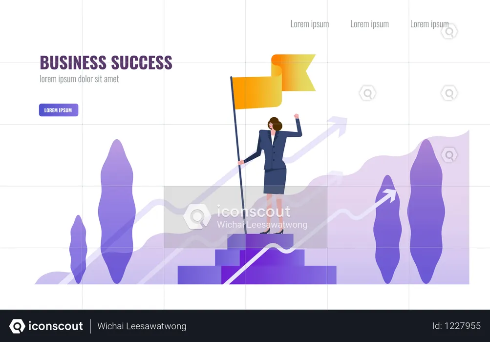 Business Successful and  Leadership  concept  Illustration