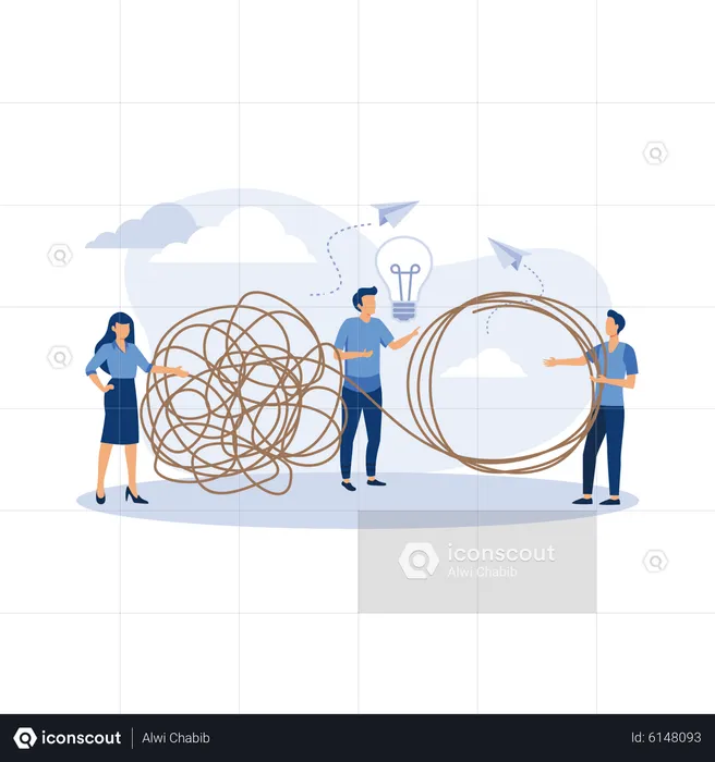 Business tangled tangle  Illustration