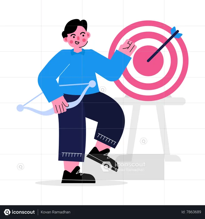 Business Target Achieved  Illustration