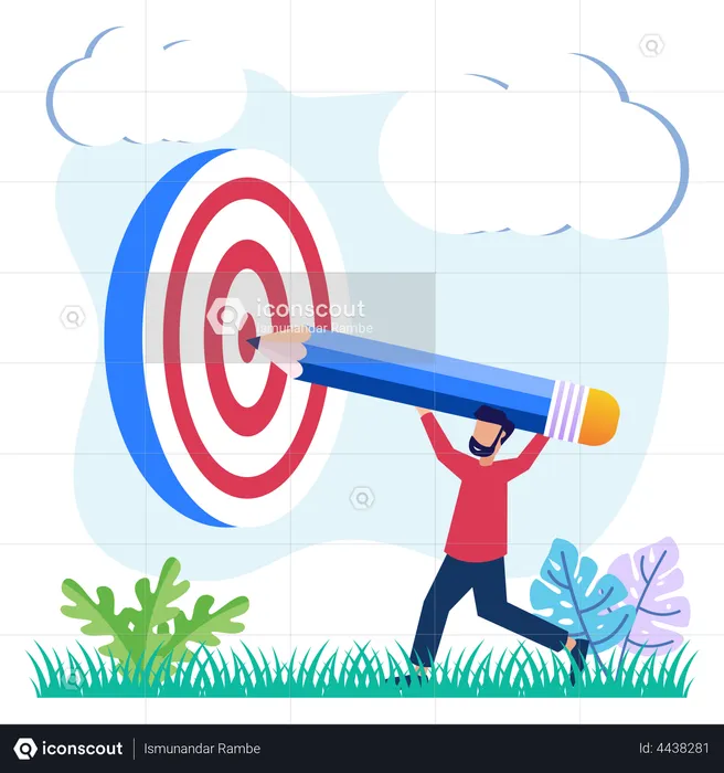 Business Target Achievement  Illustration