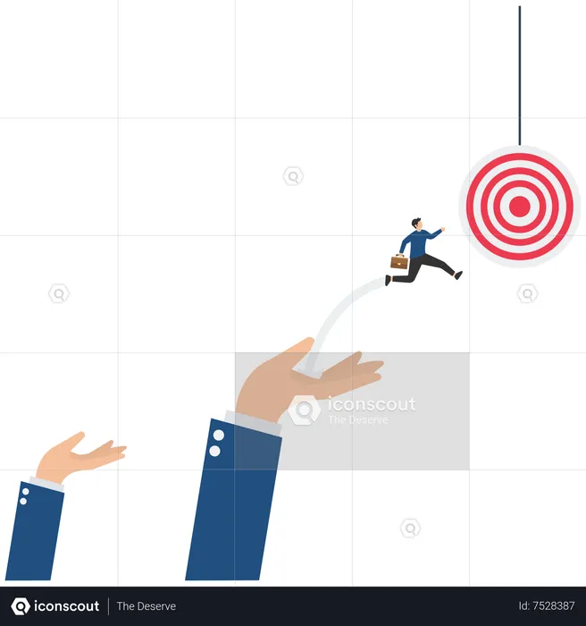 Business target achievement  Illustration