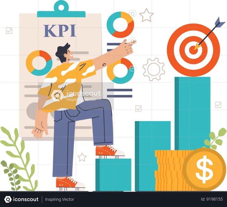 Business target analysis  Illustration
