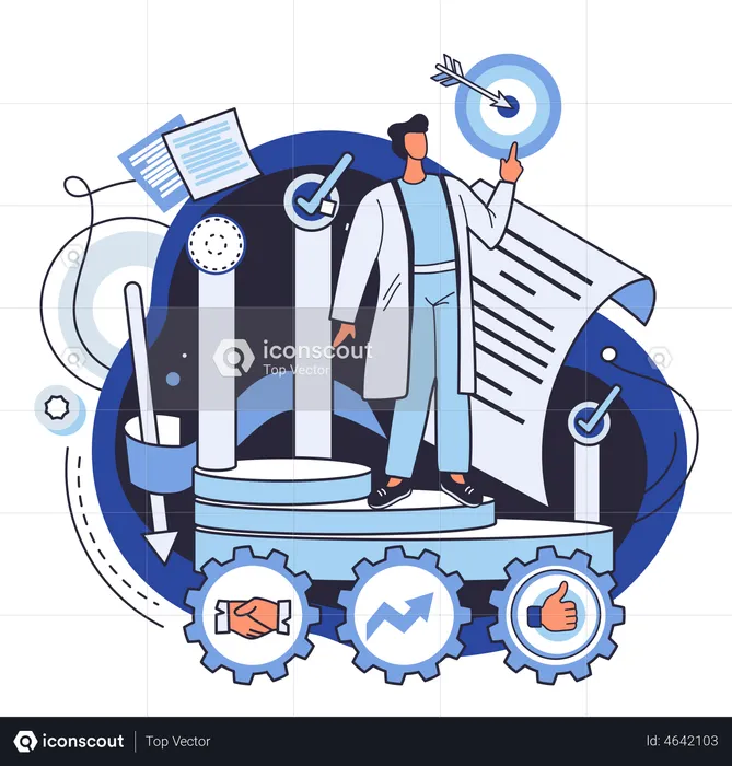 Business target analysis  Illustration