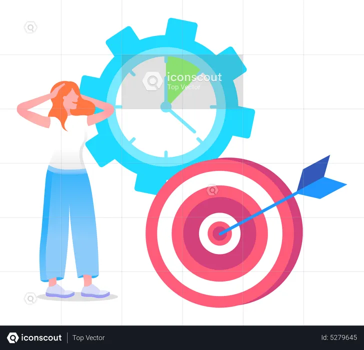 Business target deadline  Illustration