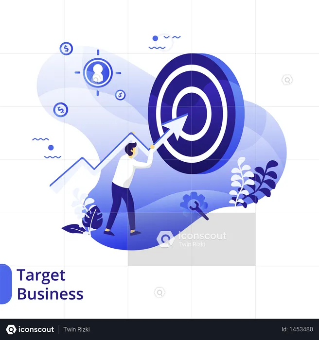 Business Target Flat Illustration  Illustration