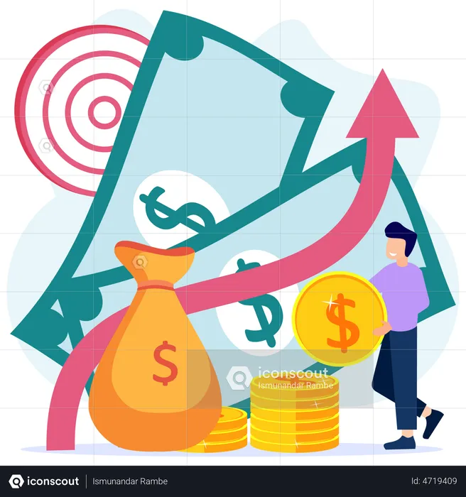 Business target growth  Illustration