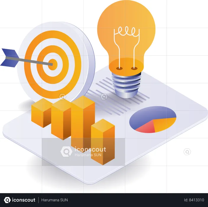 Business Target Idea  Illustration