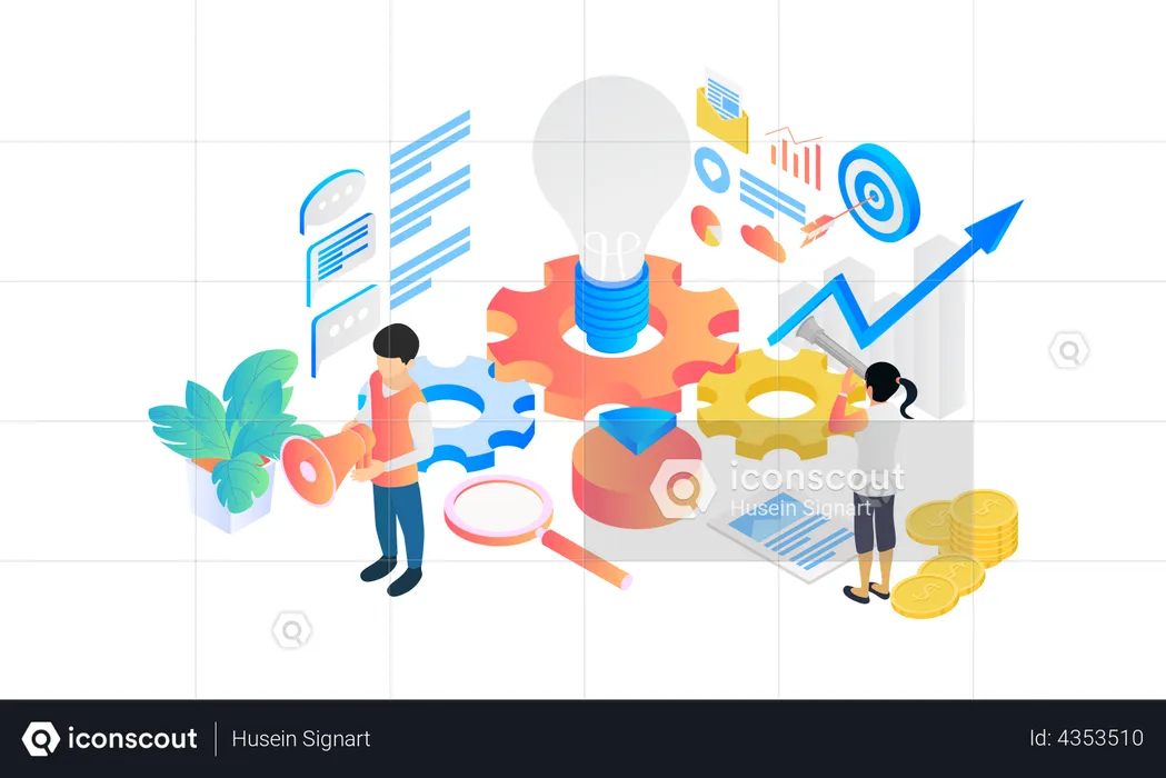 Business Target  Illustration