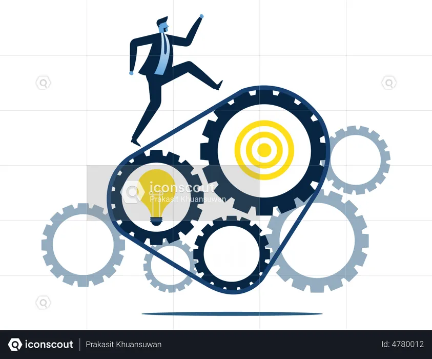 Business target management  Illustration