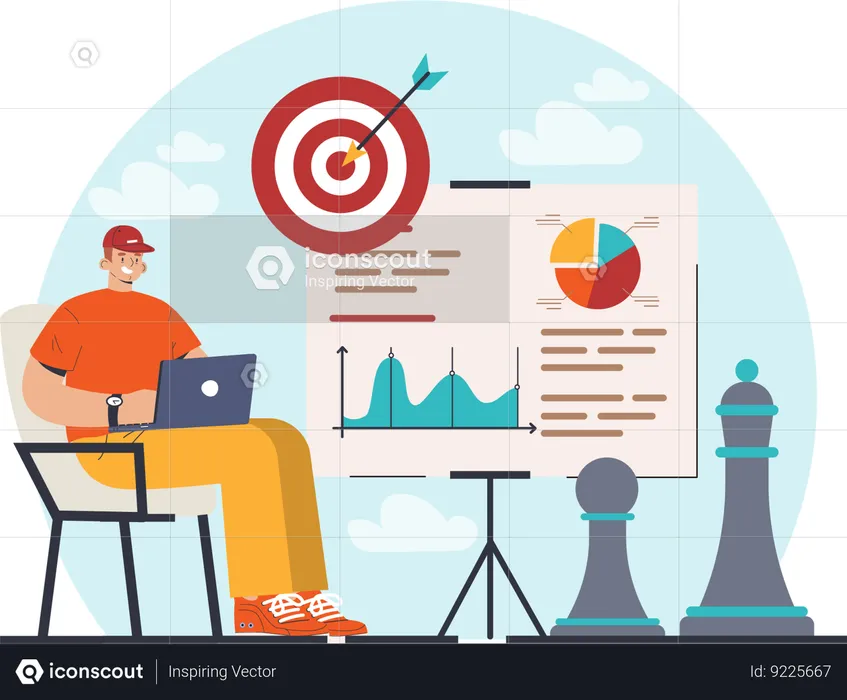 Business target plan  Illustration