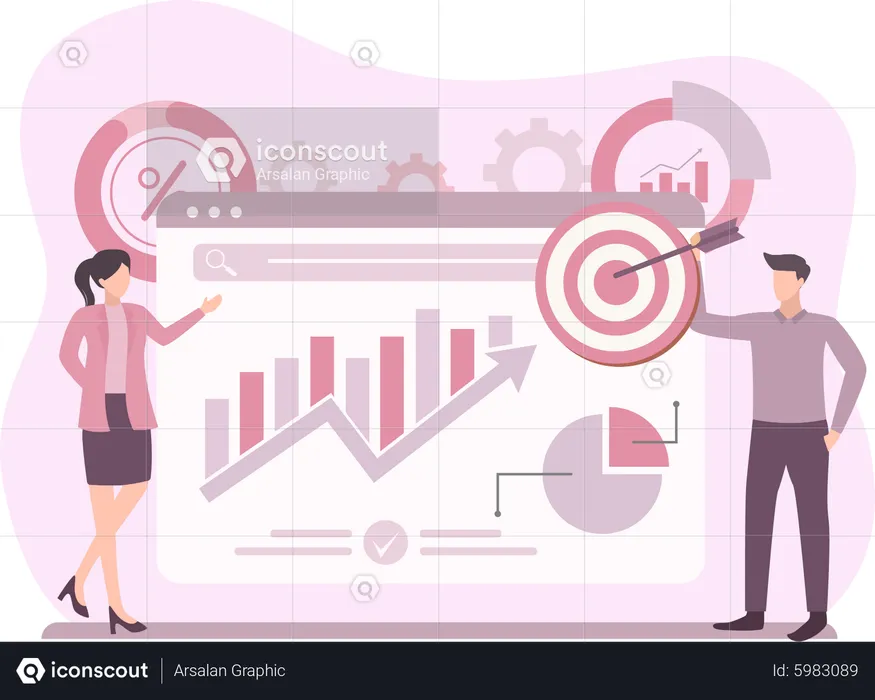 Business target Planning  Illustration