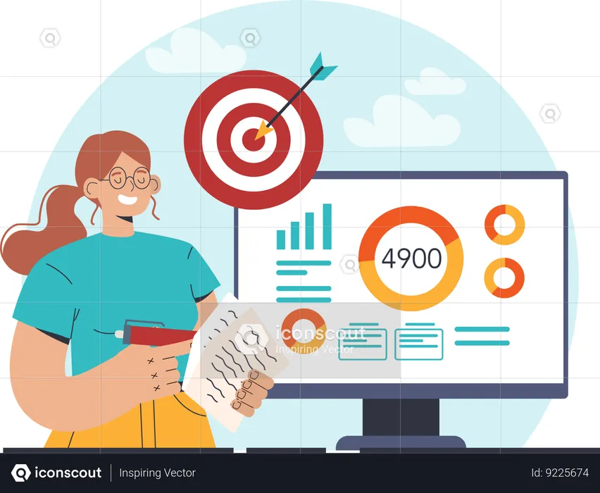 Business target strategy  Illustration