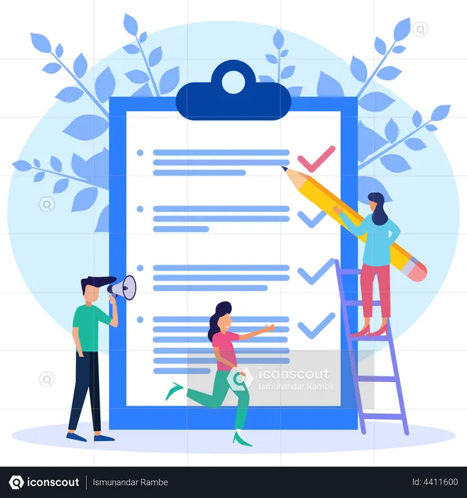 Business task list  Illustration