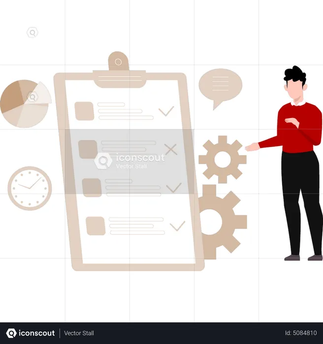 Business task management  Illustration