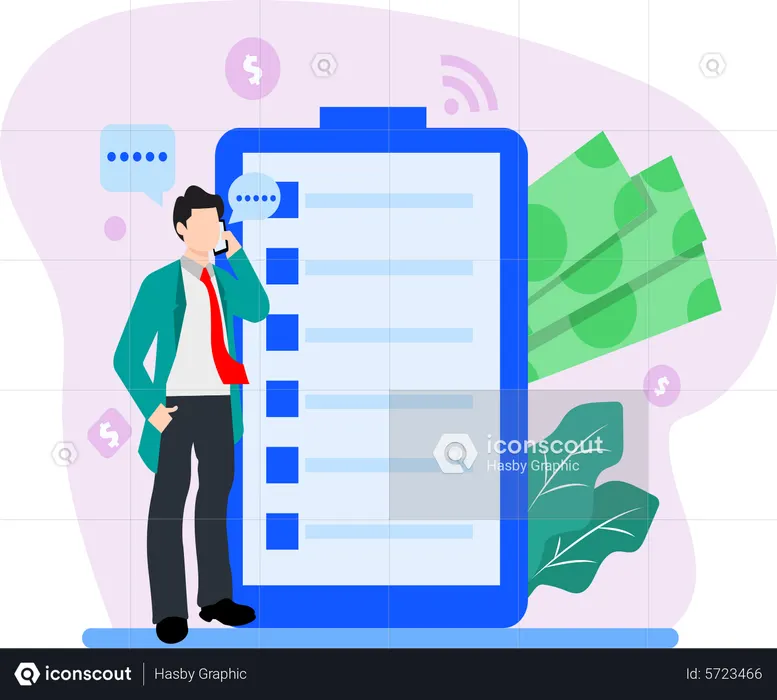 Business tasklist  Illustration