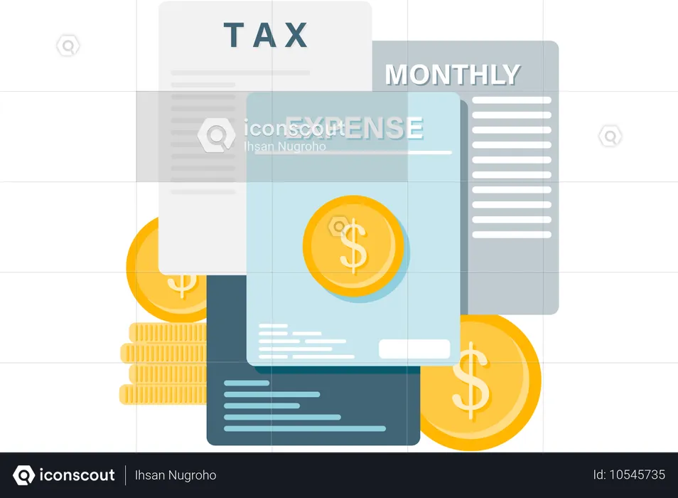 Business tax payment  Illustration