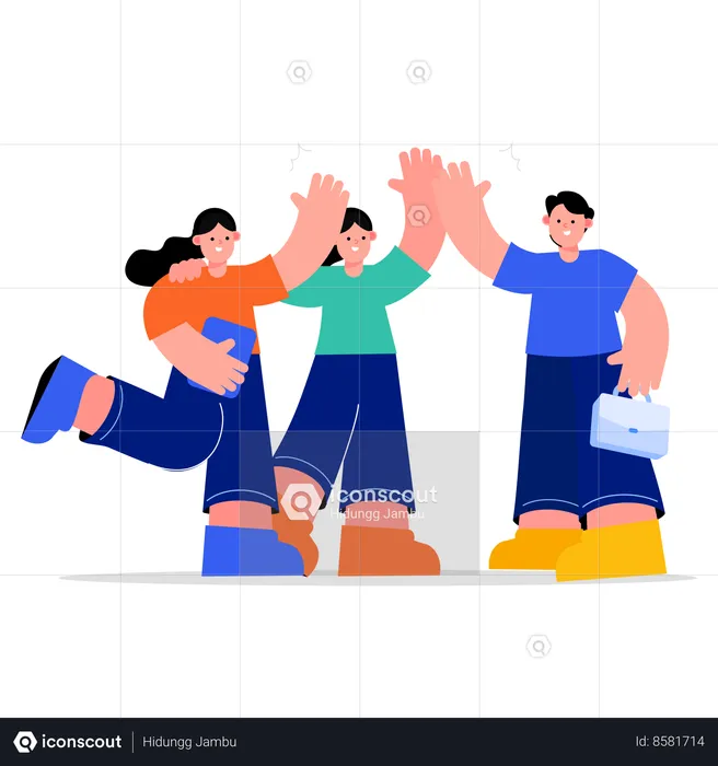 Business team achievement  Illustration