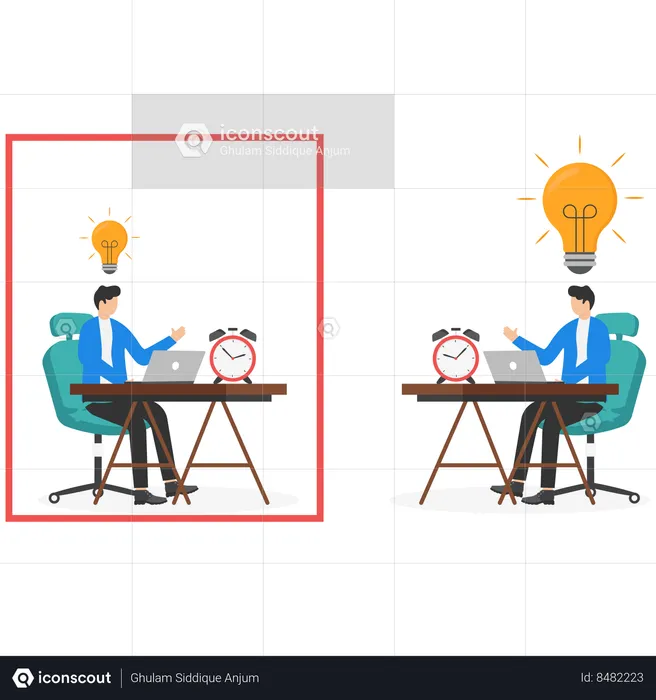 Business team and ideas thinking  Illustration