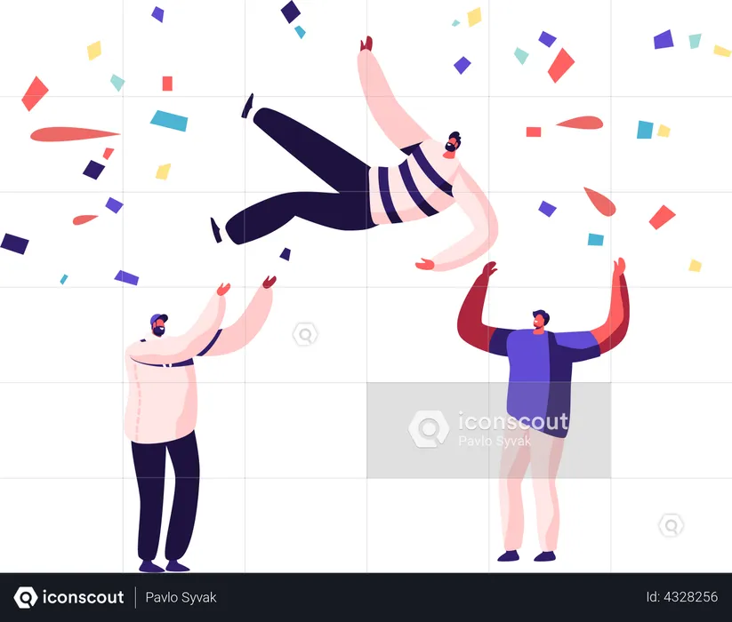 Business team celebrating success  Illustration